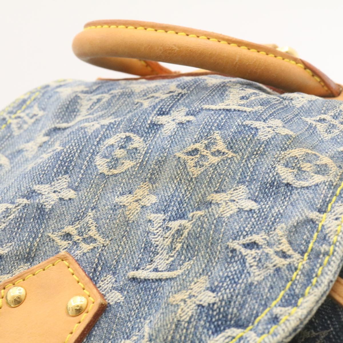 LOUIS VUITTON Monogram Denim Sac a Dos GM Backpack Blue M95056 LV  23405