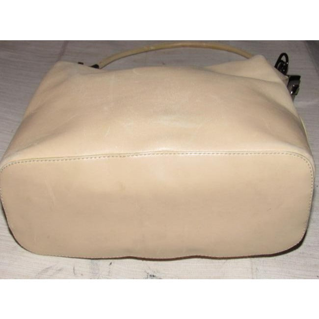 Gucci Vintage Ivory Leather Hobo Bag