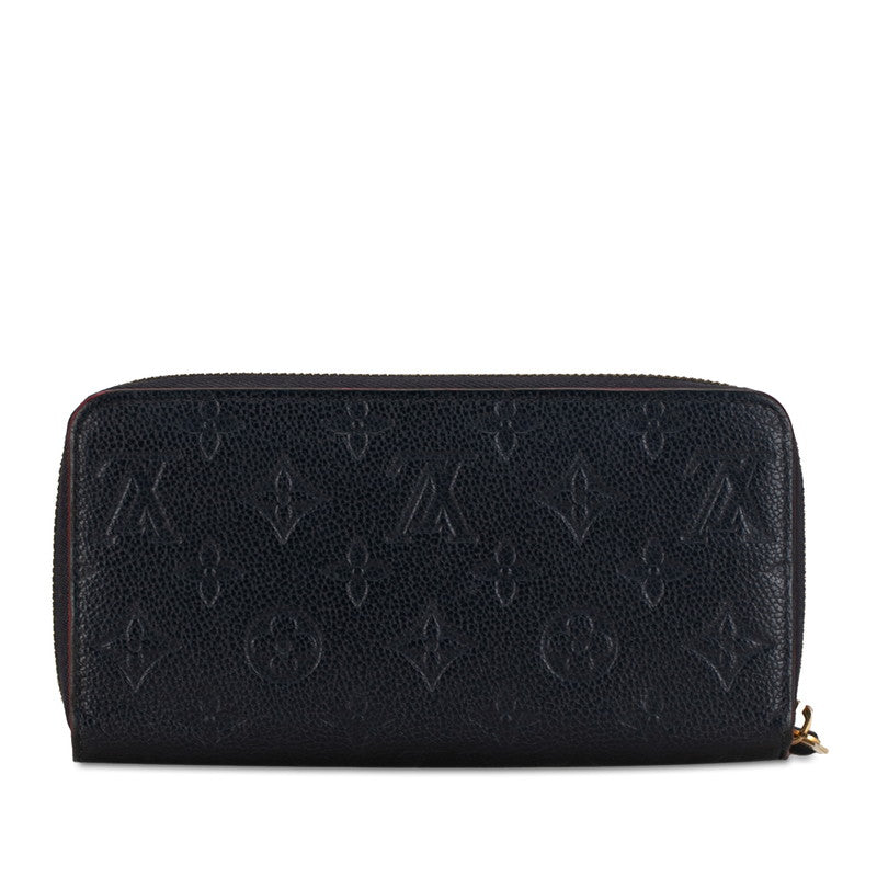 Louis Vuitton Monogram Implant Zippie Wallet Roundfassner Long Wallet M62121 Marine Rouge Naïve Red Leather  Louis Vuitton