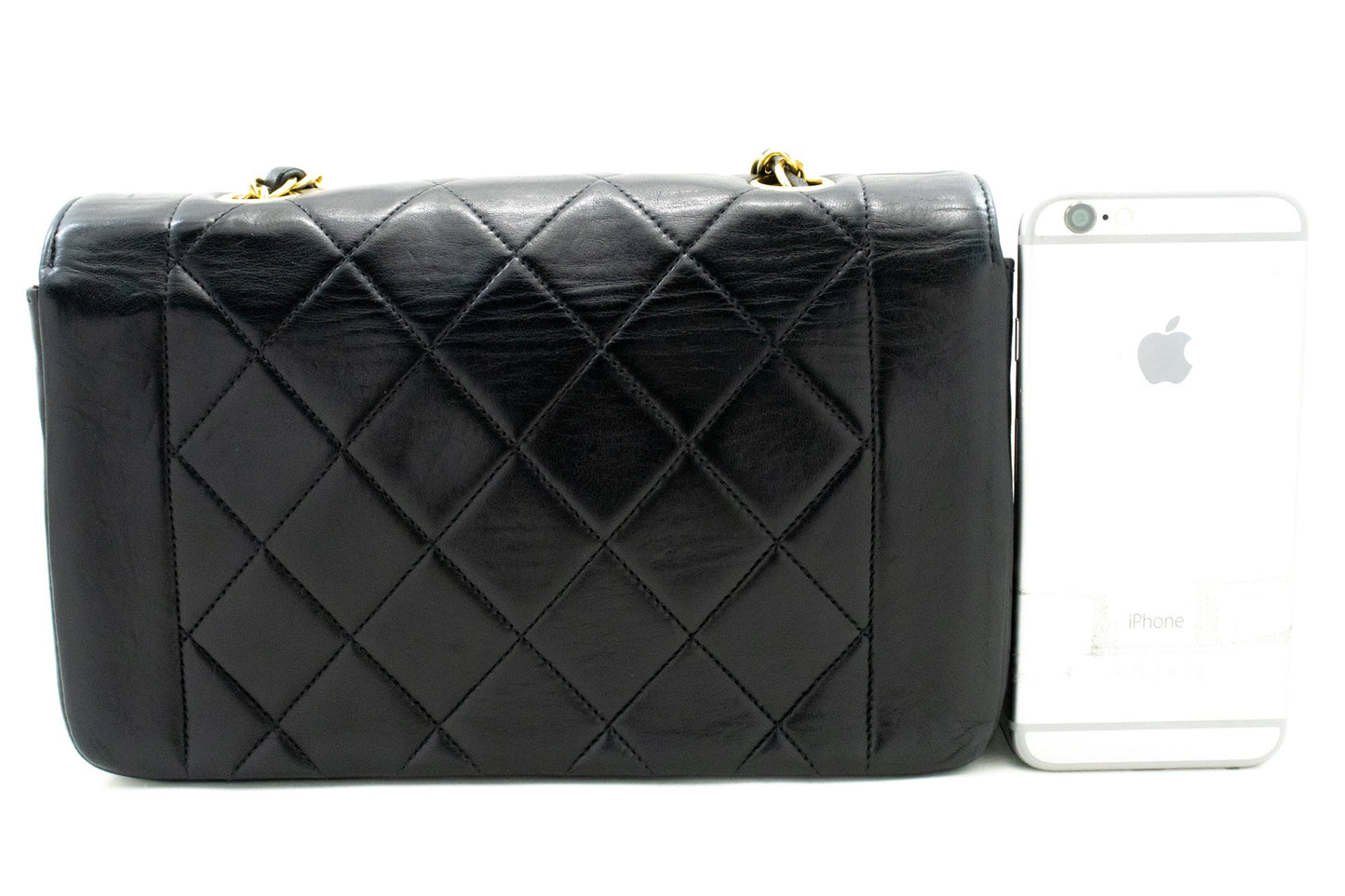 Top Quality Chanel Diana New Chain Shoulder Bag Black Quilted Lambskin Purse