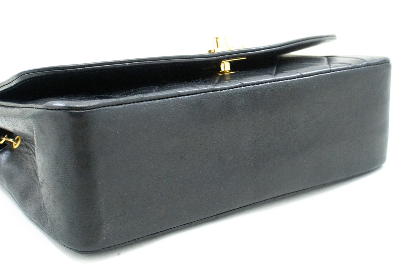 CHANEL Diana Flap Chain Shoulder Bag Black Quilted Lambskin Purse