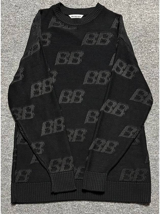 Luxury Balenciaga  BB embroidered logo knit