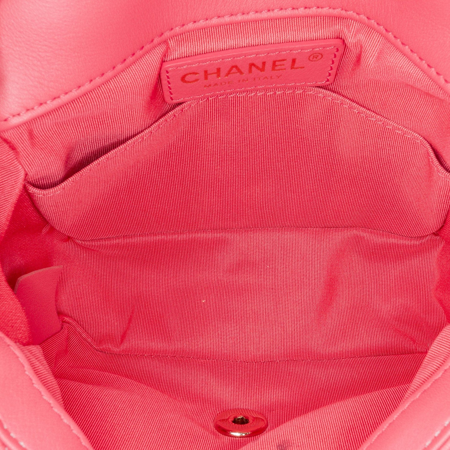 Pink Chanel Mini Quilted Calfskin Bubbly Flap Crossbody Bag
