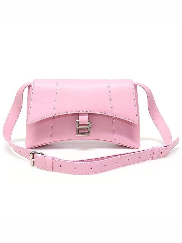 Luxury Balenciaga  671355 Candy Pink Supple Calfskin Hourglass Downtown XS Small Shoulder Bag