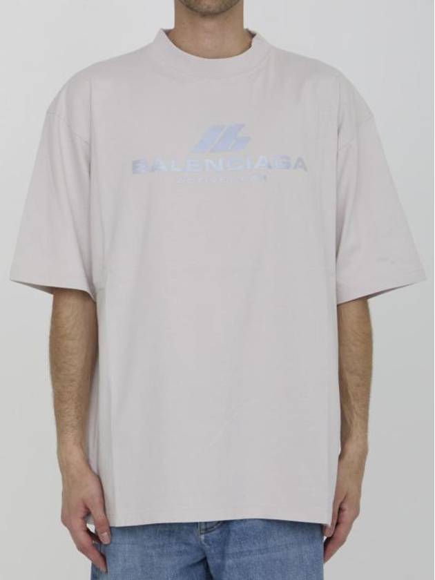 Luxury Balenciaga  Activewear Medium Fit Short Sleeve T-Shirt White