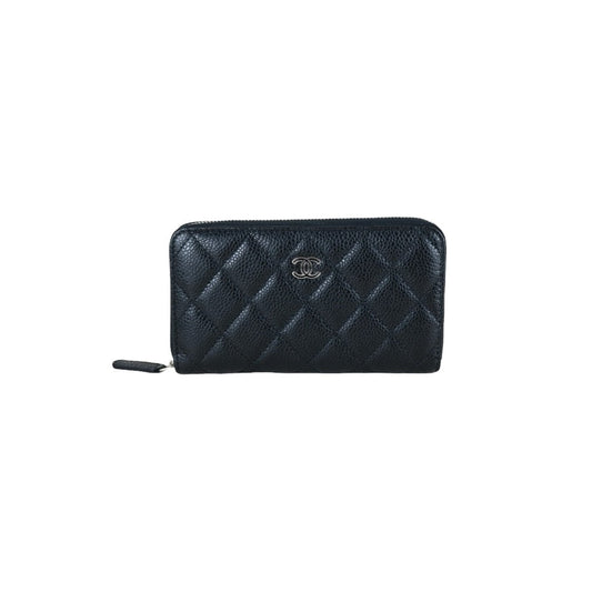 Excellent（Rank SA）｜Chanel Caviar Skin Black Long  Wallet Made In 2014-2015Year ｜X25070608