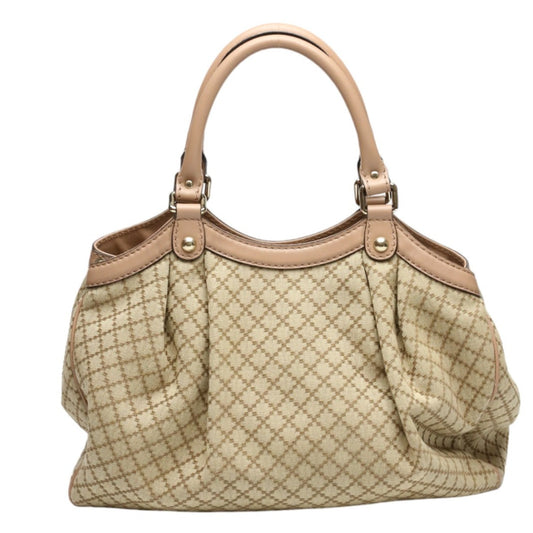 GUCCI Tote Bag 211944 GG canvas beige Handbag Diamante canvas Women Used