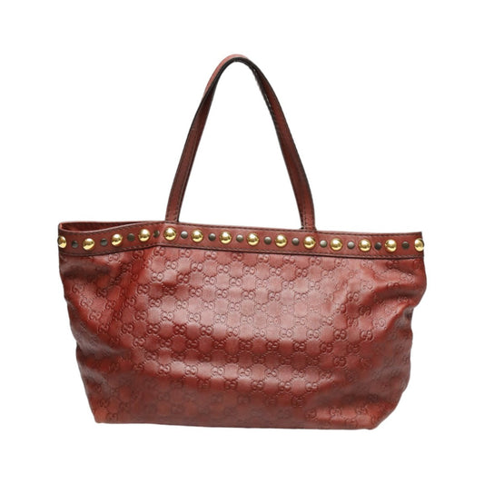 GUCCI Tote Bag 207291 leather Red Handbag Guccisima 207291 Women Used