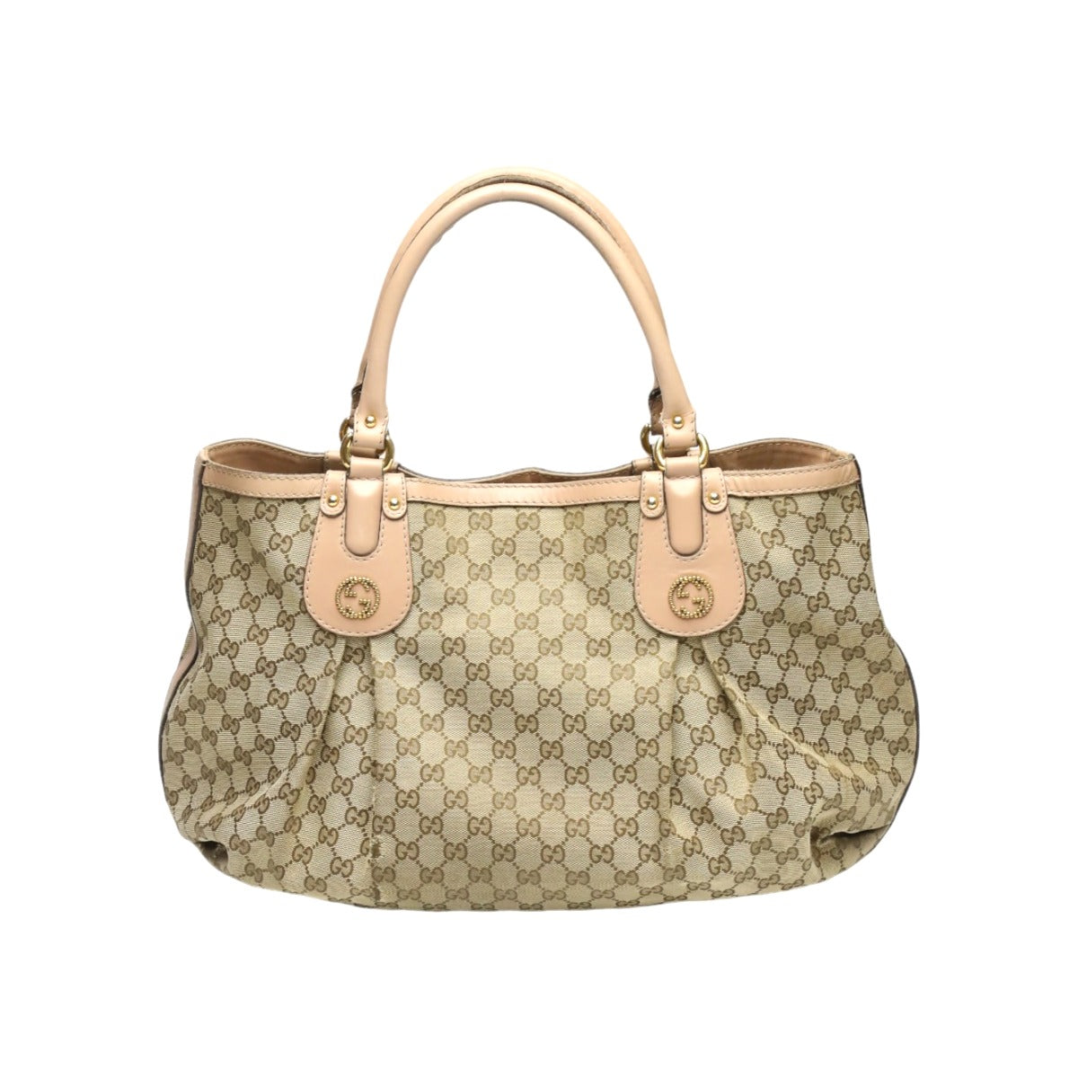 GUCCI Tote Bag 269951 GG canvas, leather beige Handbag GG pattern scarlet Women Used