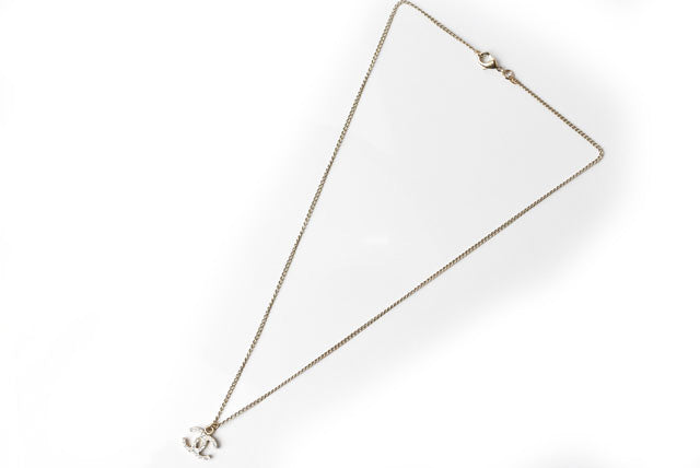 Chanel Necklace/Pendant with Rhinestones and Gold