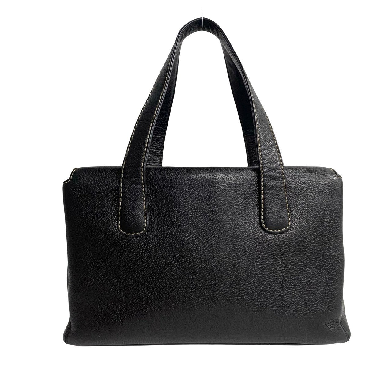 CHANEL Tote Bag leather black Caviar skin