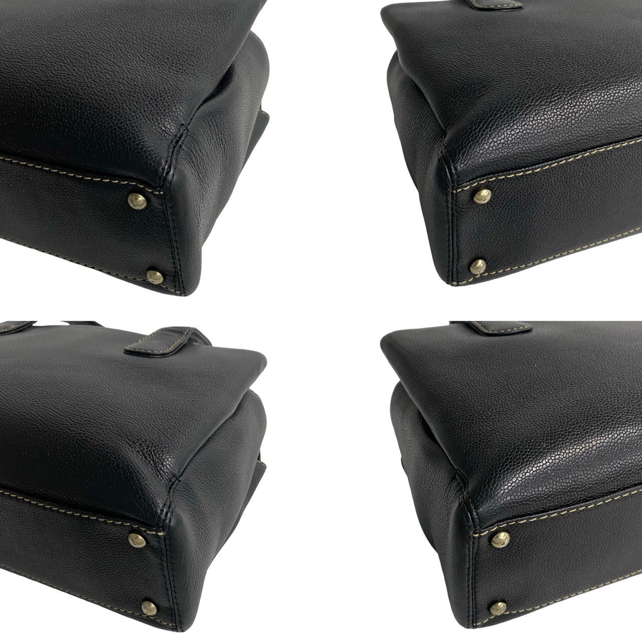 CHANEL Tote Bag leather black Caviar skin