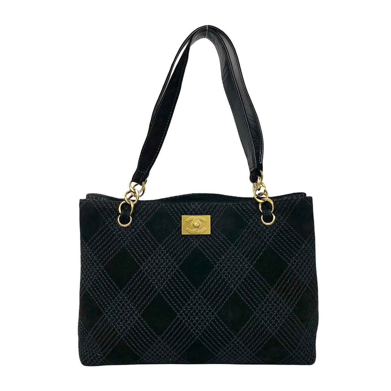 CHANEL Tote Bag Suede black