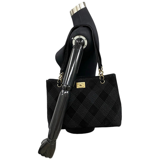 CHANEL Tote Bag Suede black