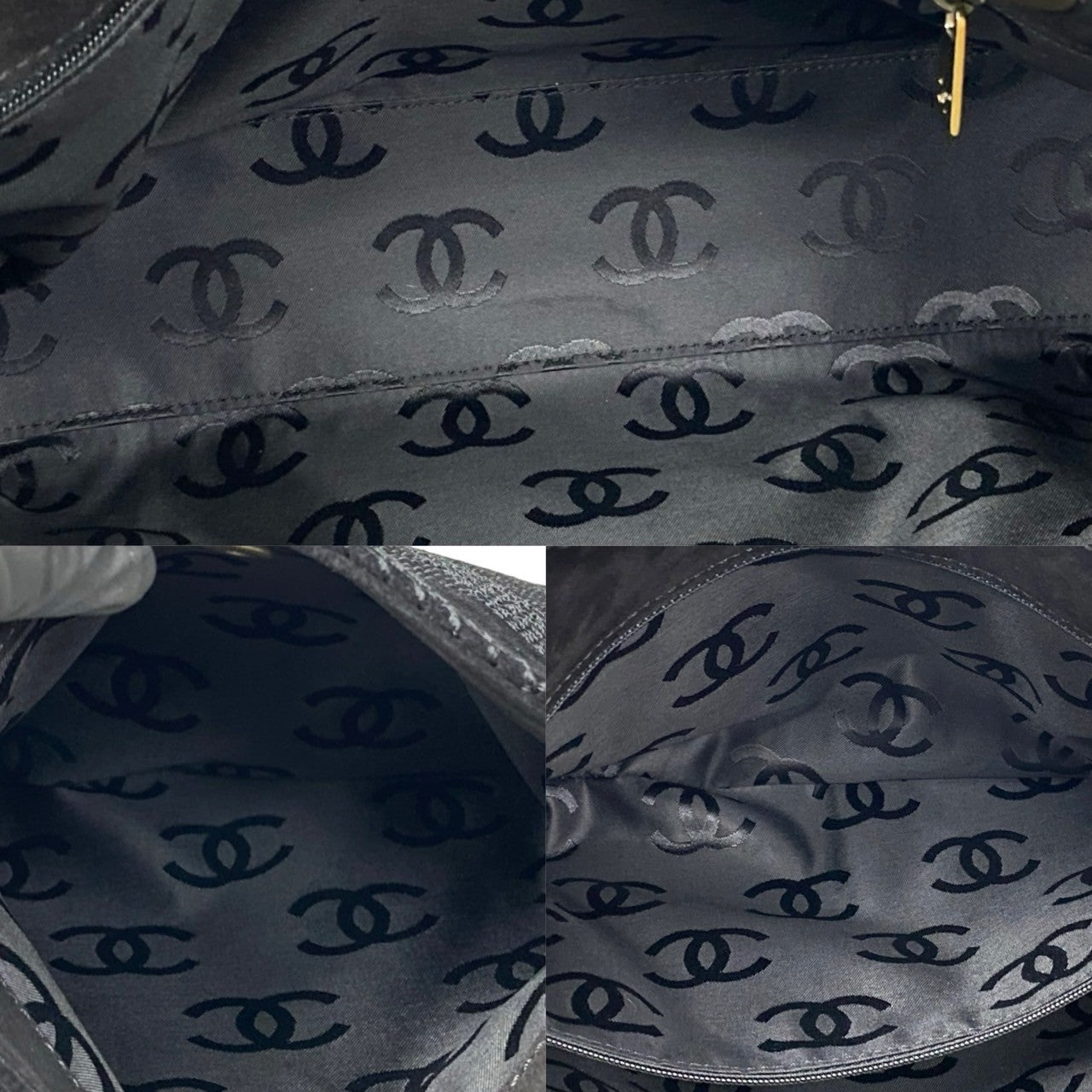 CHANEL Tote Bag Suede black