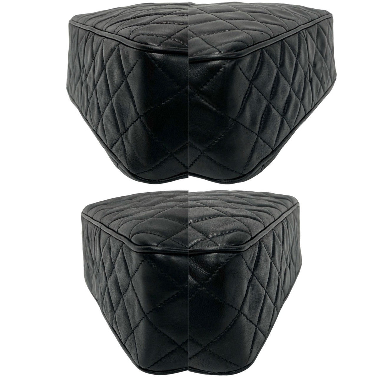 CHANEL Shoulder Bag lambskin black Matrasse
