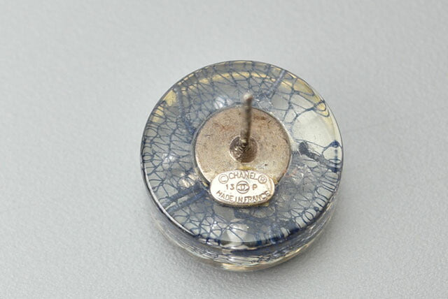 Chanel CC Circle Rhinestone Pearl Earrings