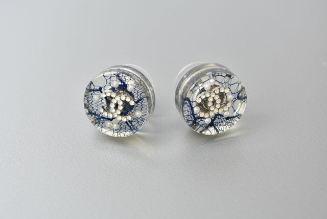 Chanel CC Circle Rhinestone Pearl Earrings