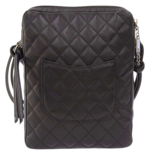 Chanel Around 2005 Made Cambon Shoulder Bag Black