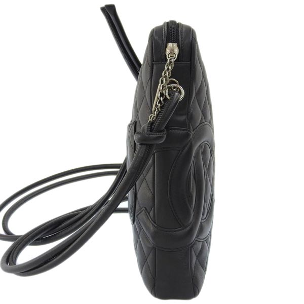 Chanel Around 2005 Made Cambon Shoulder Bag Black