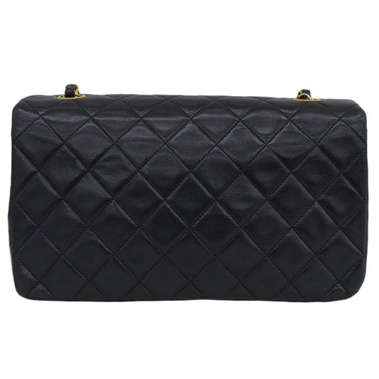 Chanel Around 1990 Made Full Flap Chain Bag 23Cm Black