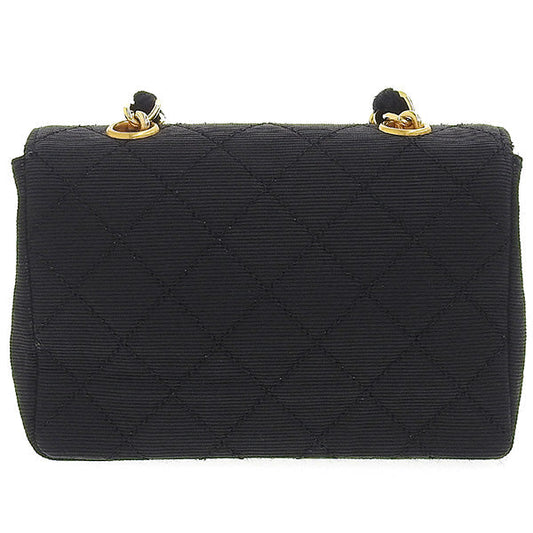 Chanel Around 1990 Made Turn-Lock Mini Chain Bag Black