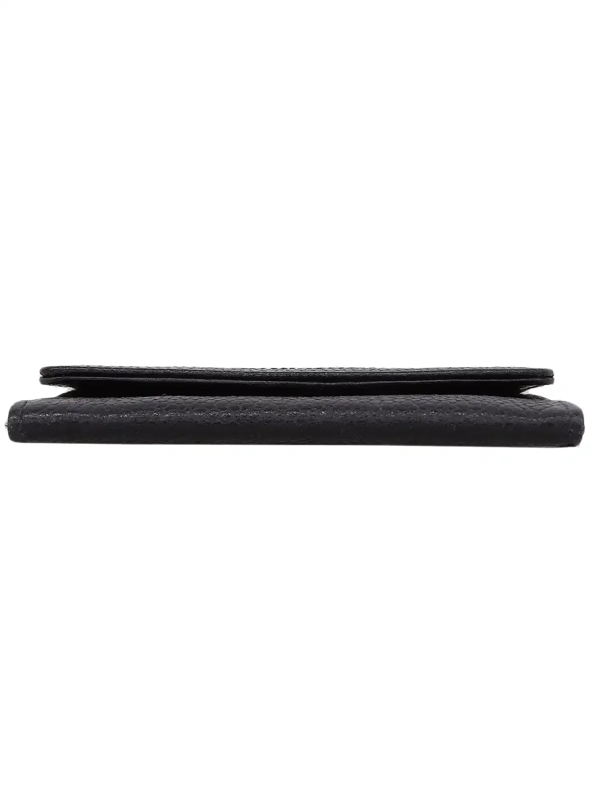 CHANEL Around 1997 Made Caviar Skin Cc Mark Stitch Coin Case Black