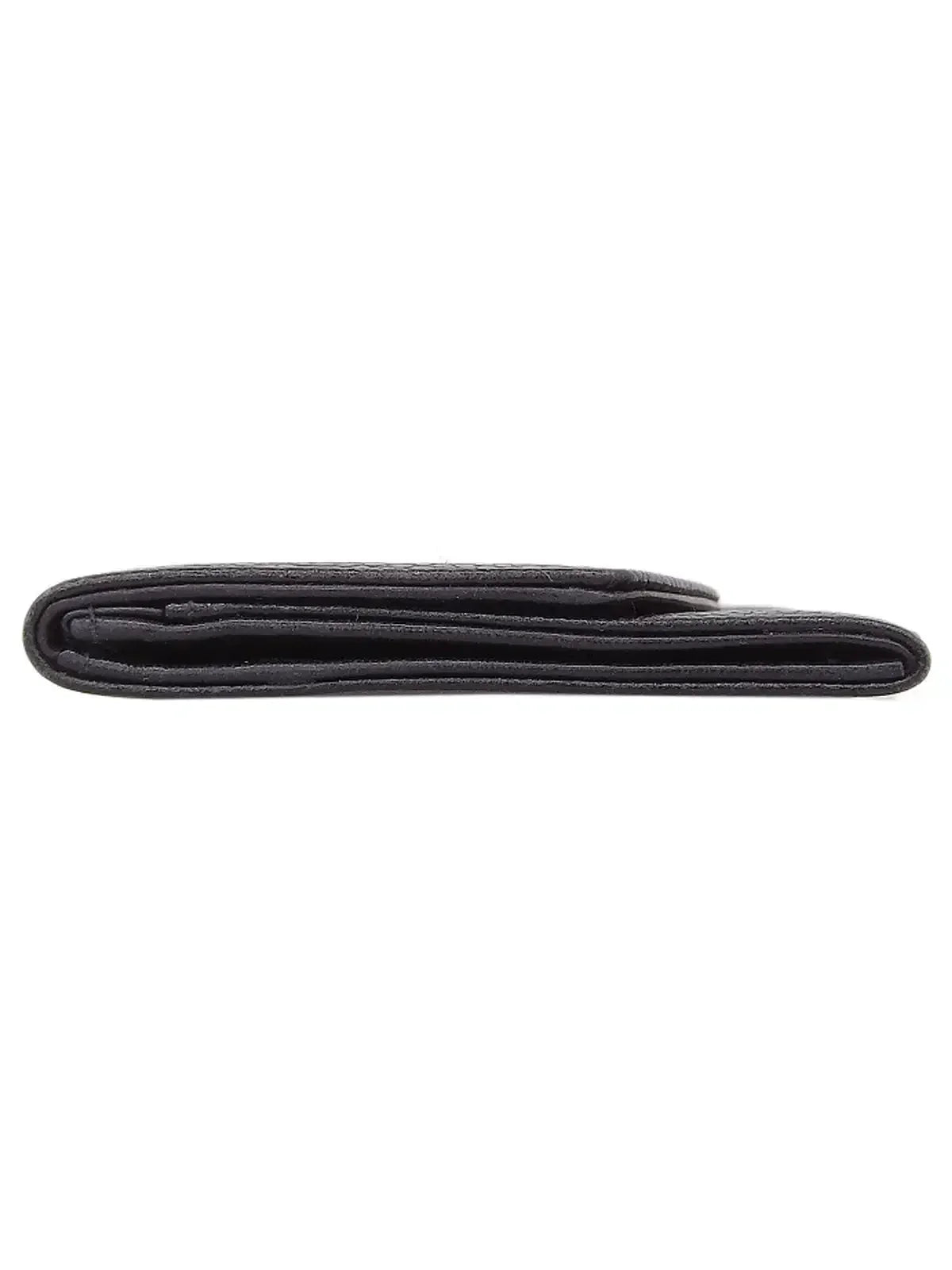 CHANEL Around 1997 Made Caviar Skin Cc Mark Stitch Coin Case Black