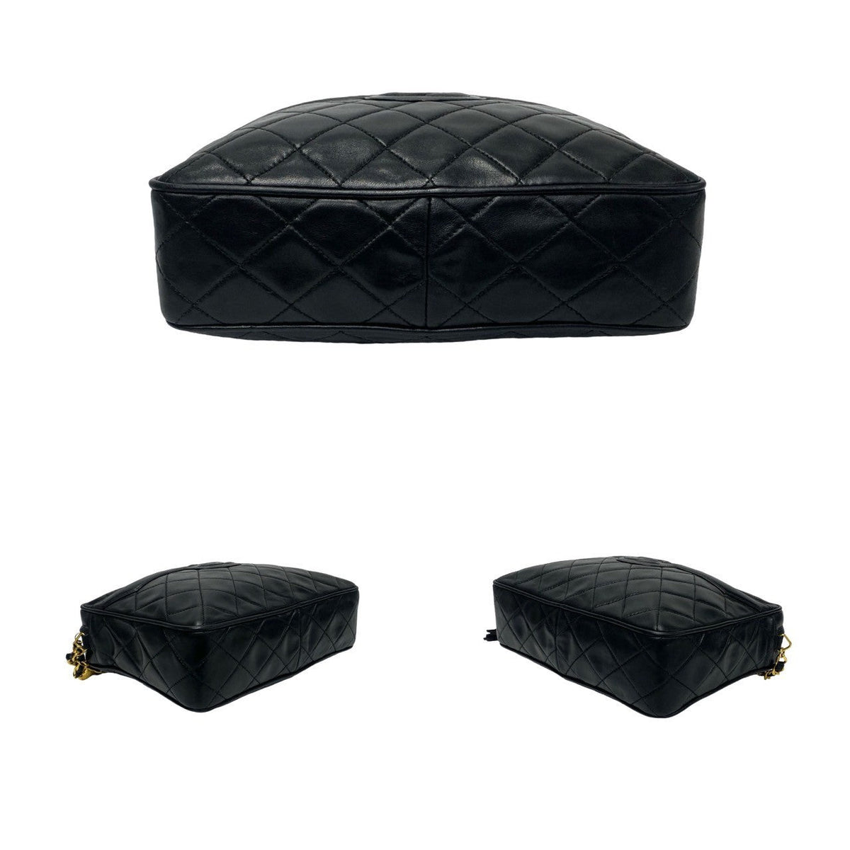 CHANEL Shoulder Bag lambskin black Matrasse