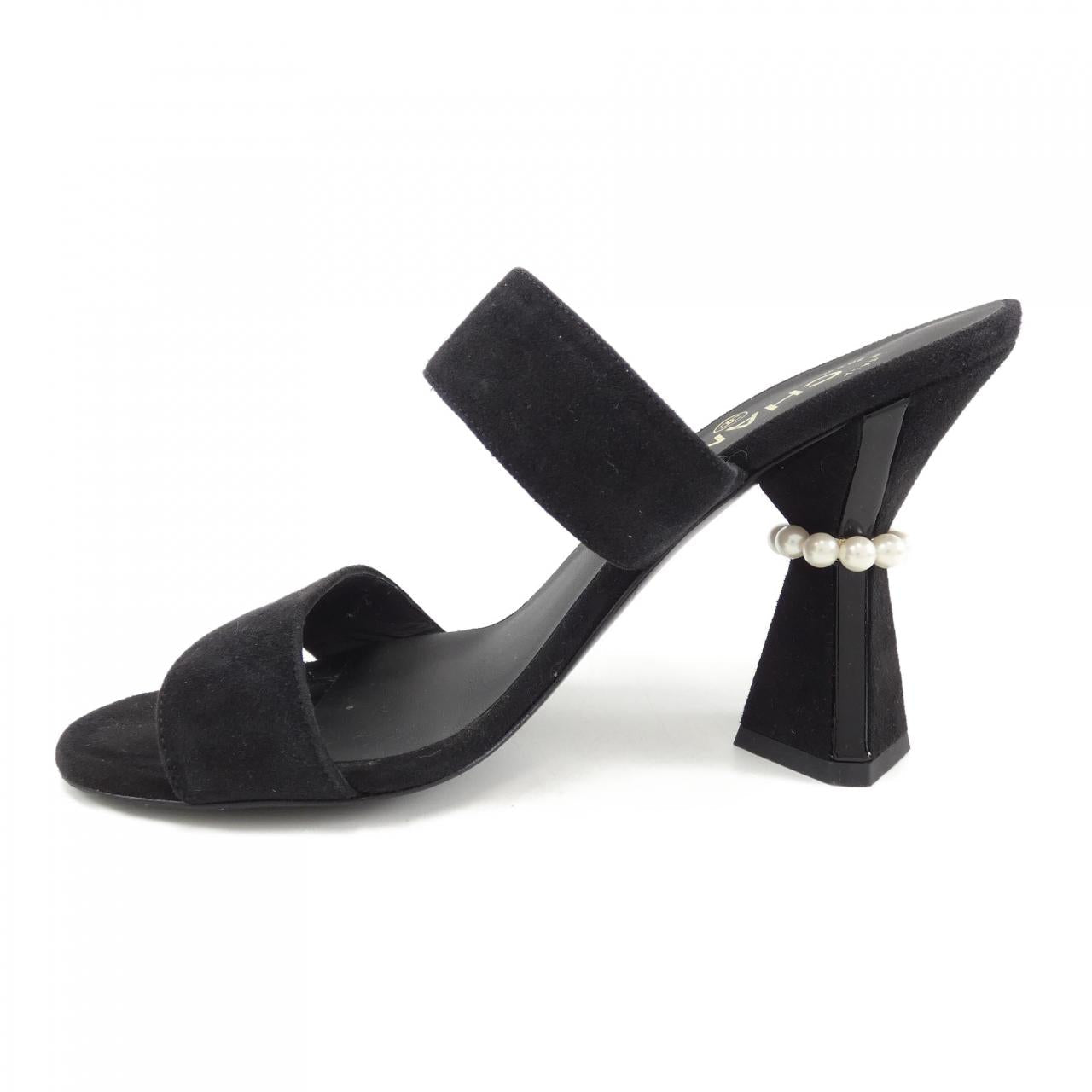 Chanel G45684B16509 Suede Kidskin/Imitation Pearl Sandals