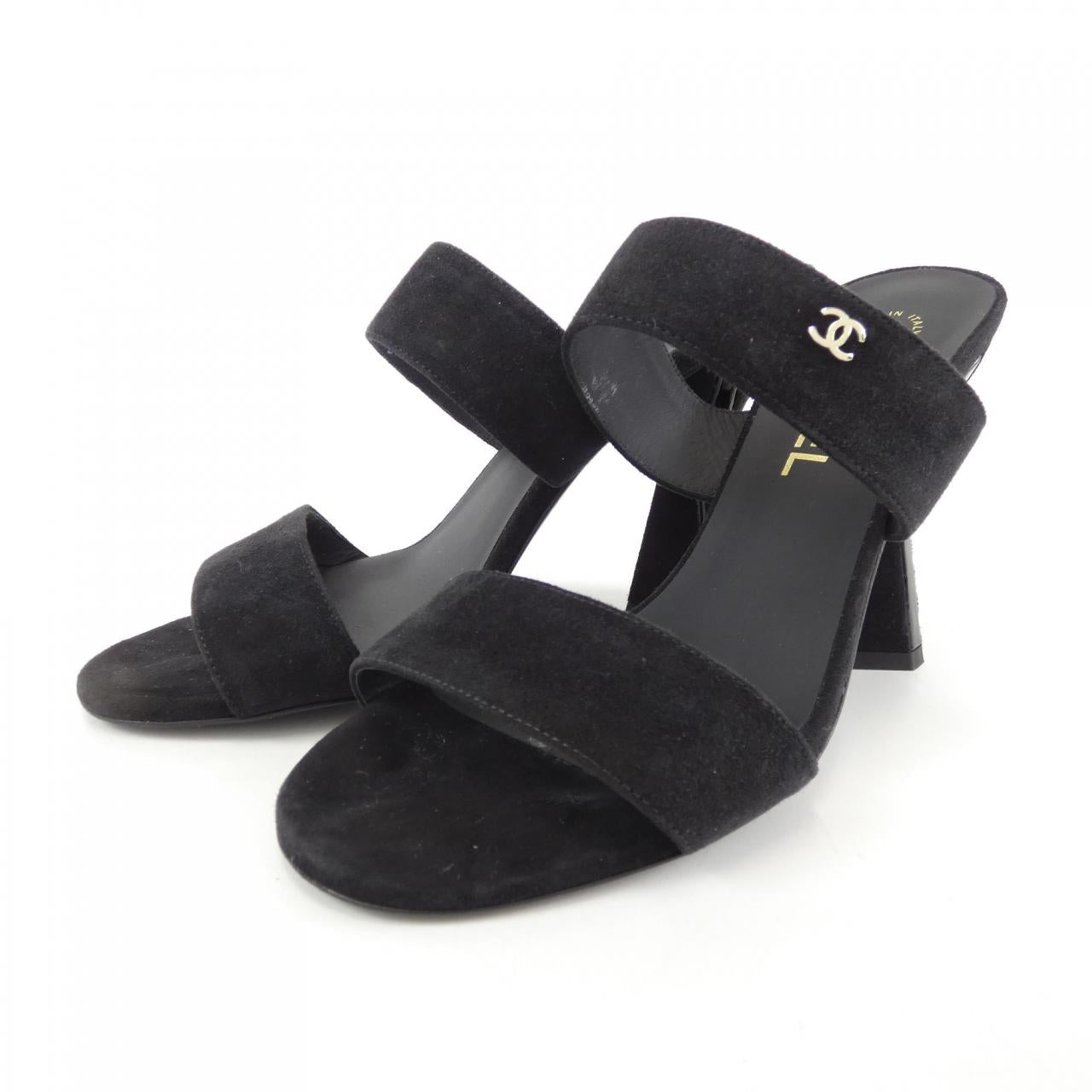 Chanel G45684B16509 Suede Kidskin/Imitation Pearl Sandals