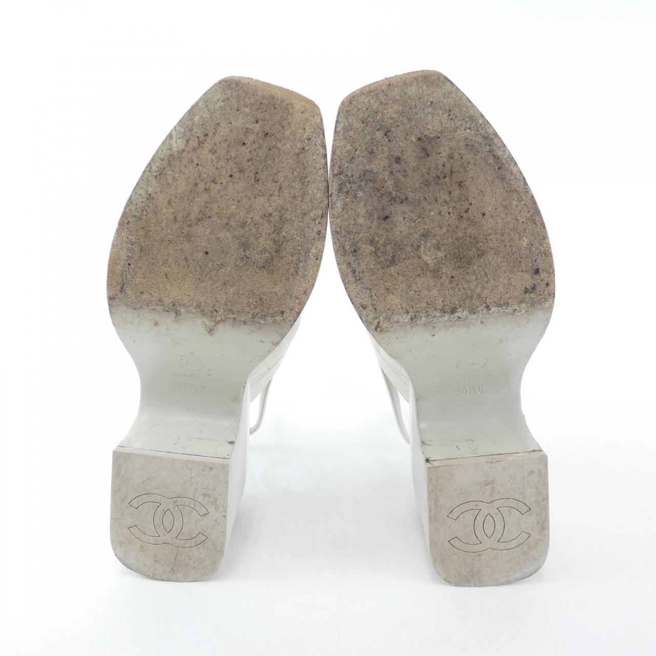 Chanel G45009B13063 Lambskin Patent Calfskin Sandals