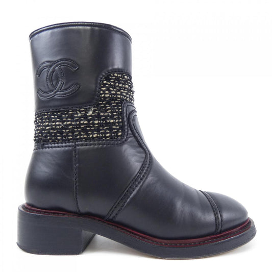 Chanel G31189Y50115 Calfskin Tweed Boots