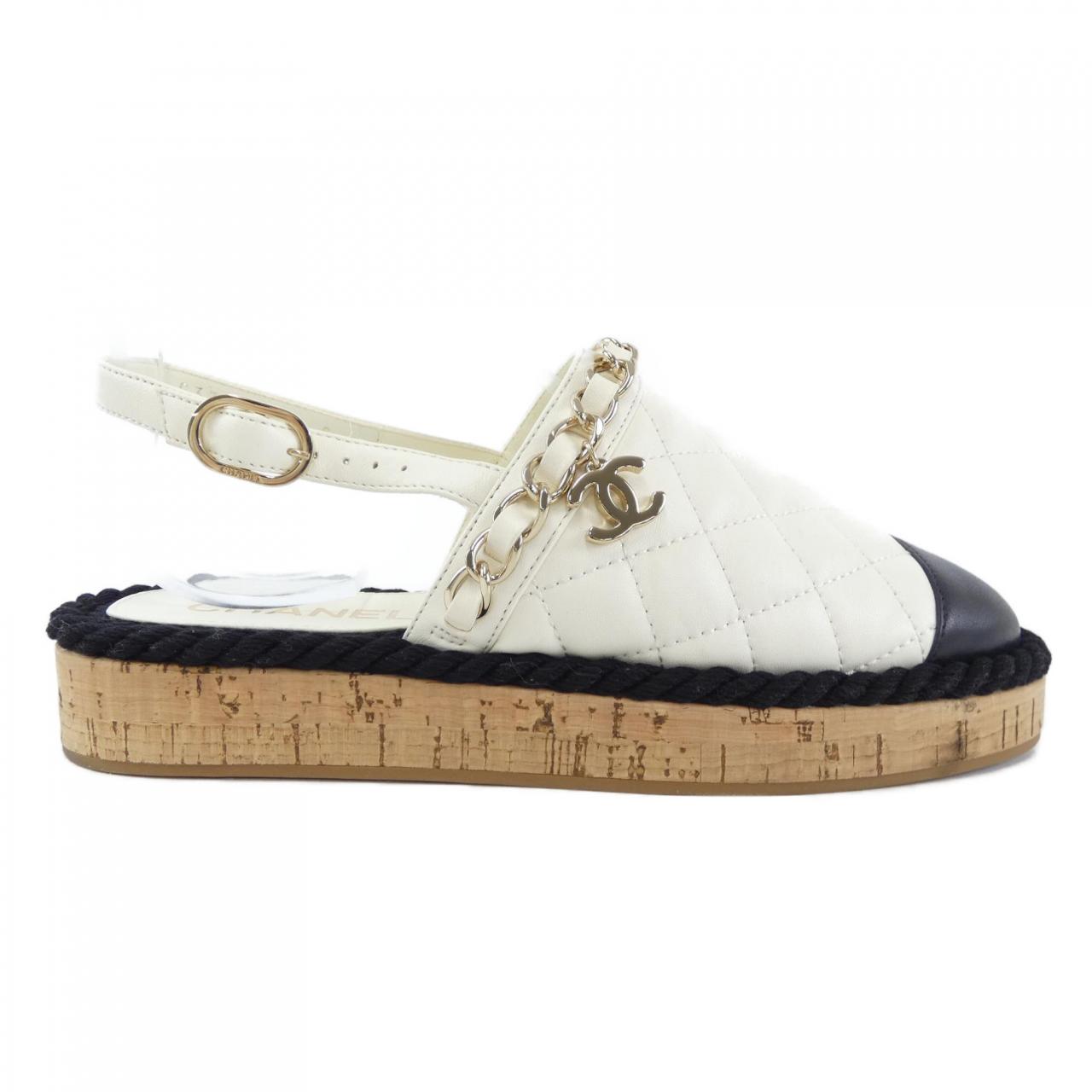 Chanel G37150Y55160 Lambskin Calfskin Sandals