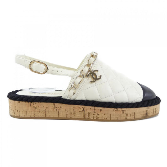Chanel G37150Y55160 Lambskin Calfskin Sandals
