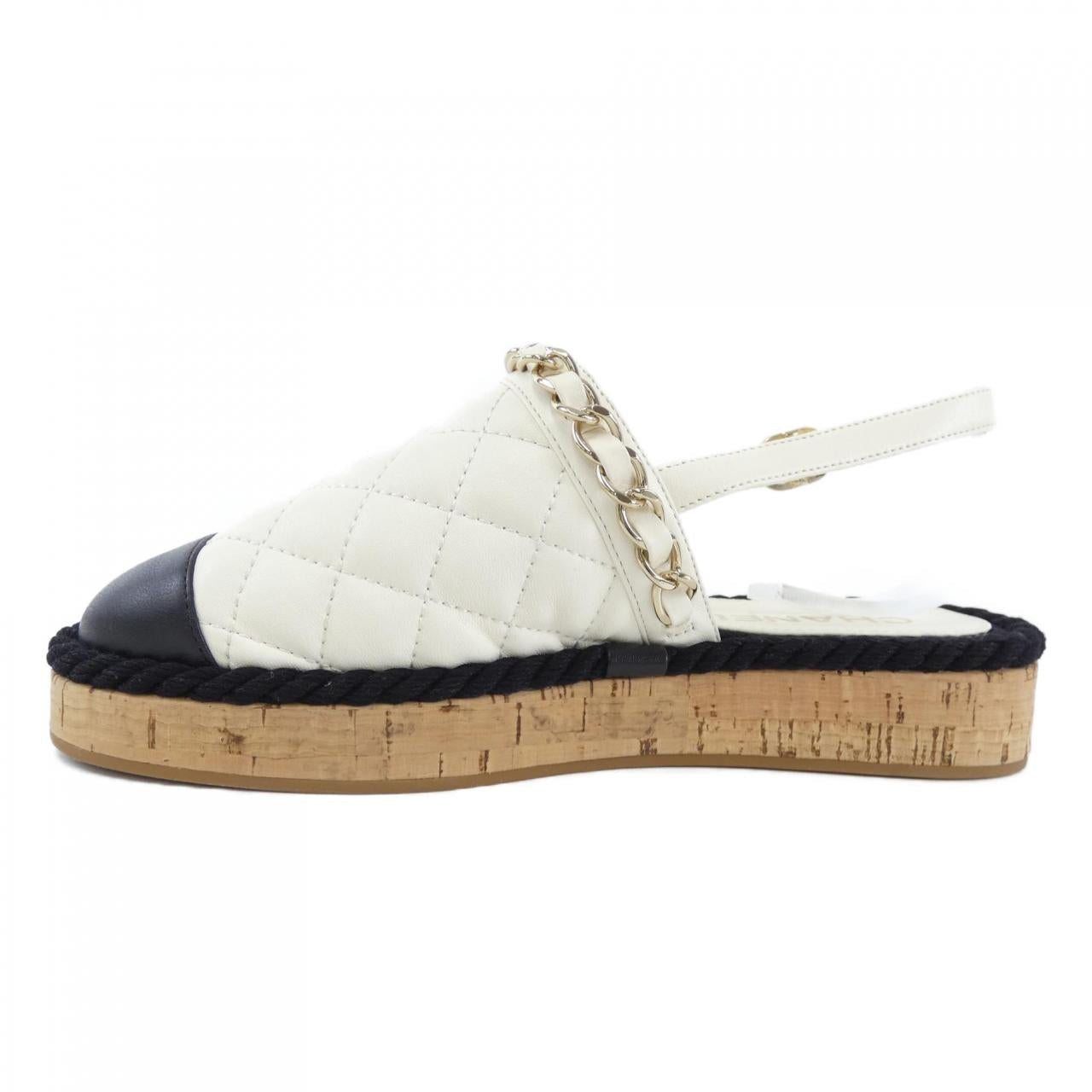 Chanel G37150Y55160 Lambskin Calfskin Sandals