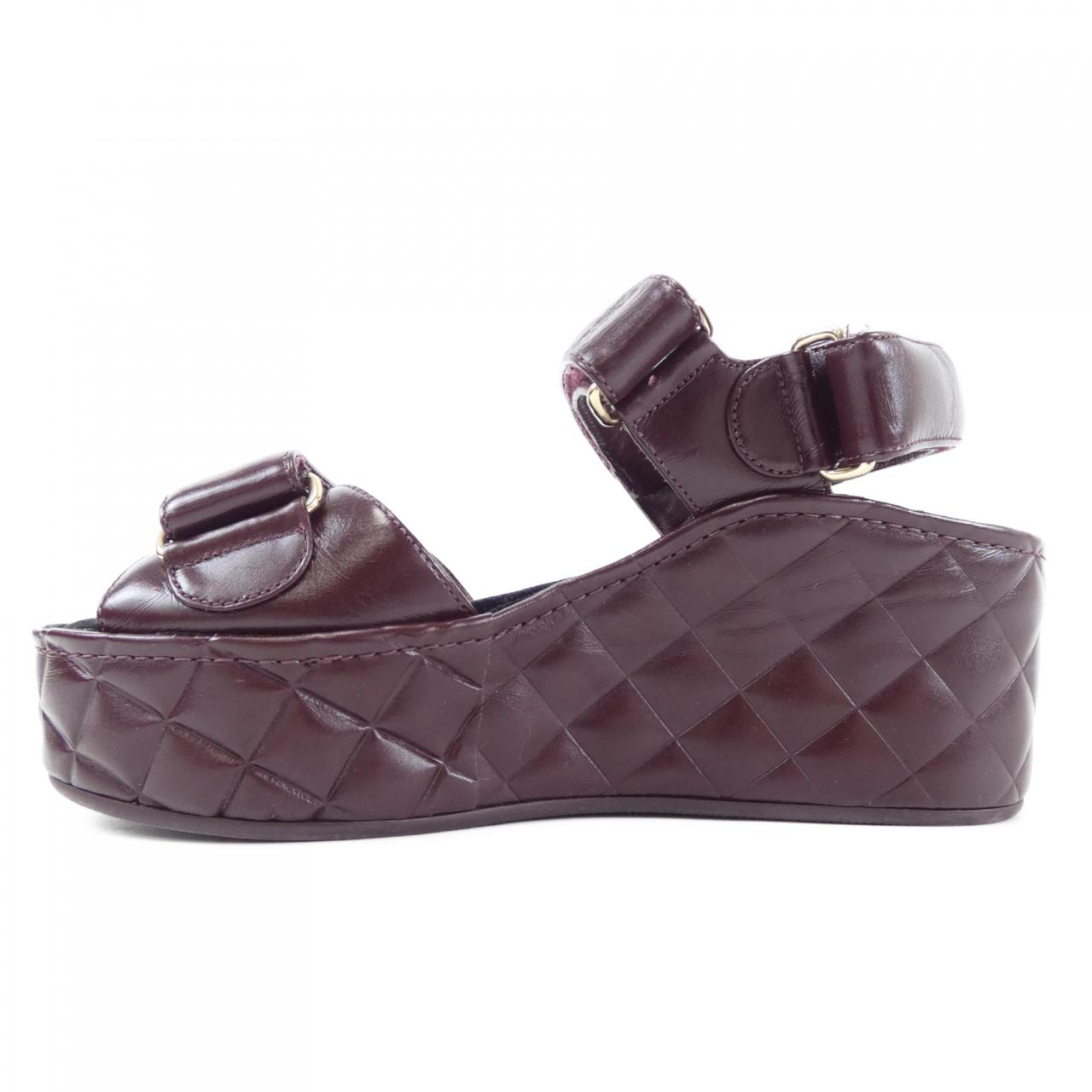 Chanel G37454X56169 Shiny Calfskin Sandals