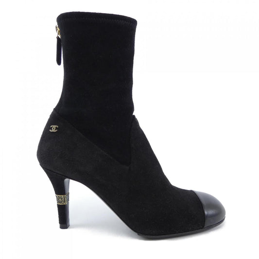 Chanel G39406Y56130 Stretch Suede Calfskin/Lambskin & Strass Boots