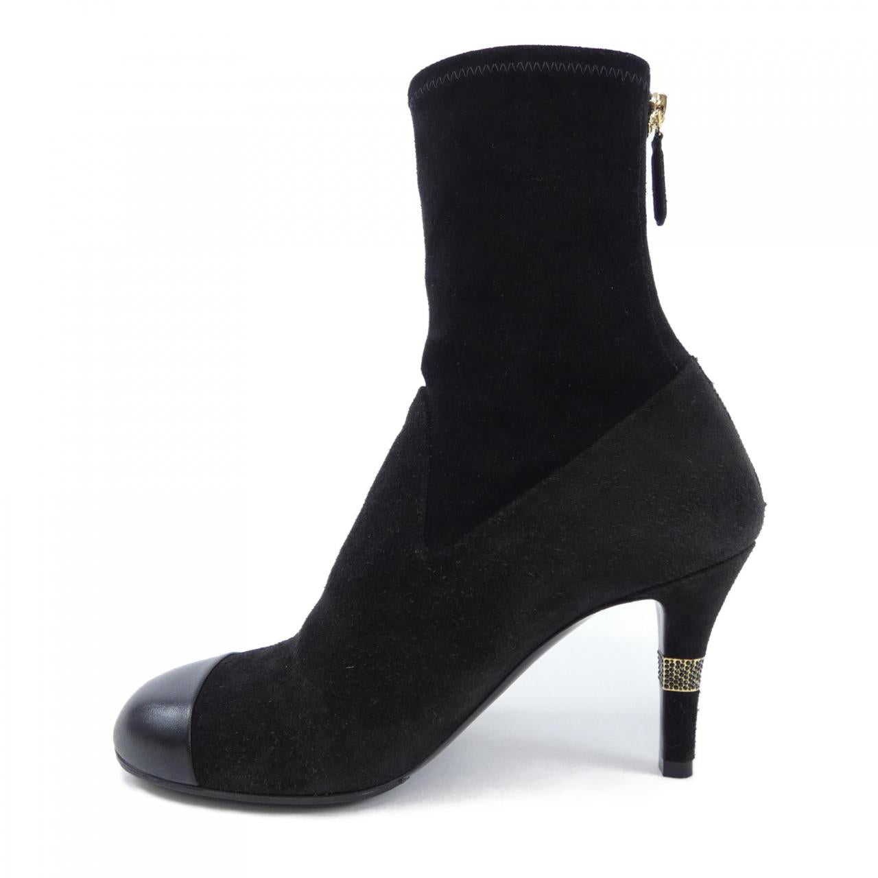 Chanel G39406Y56130 Stretch Suede Calfskin/Lambskin & Strass Boots