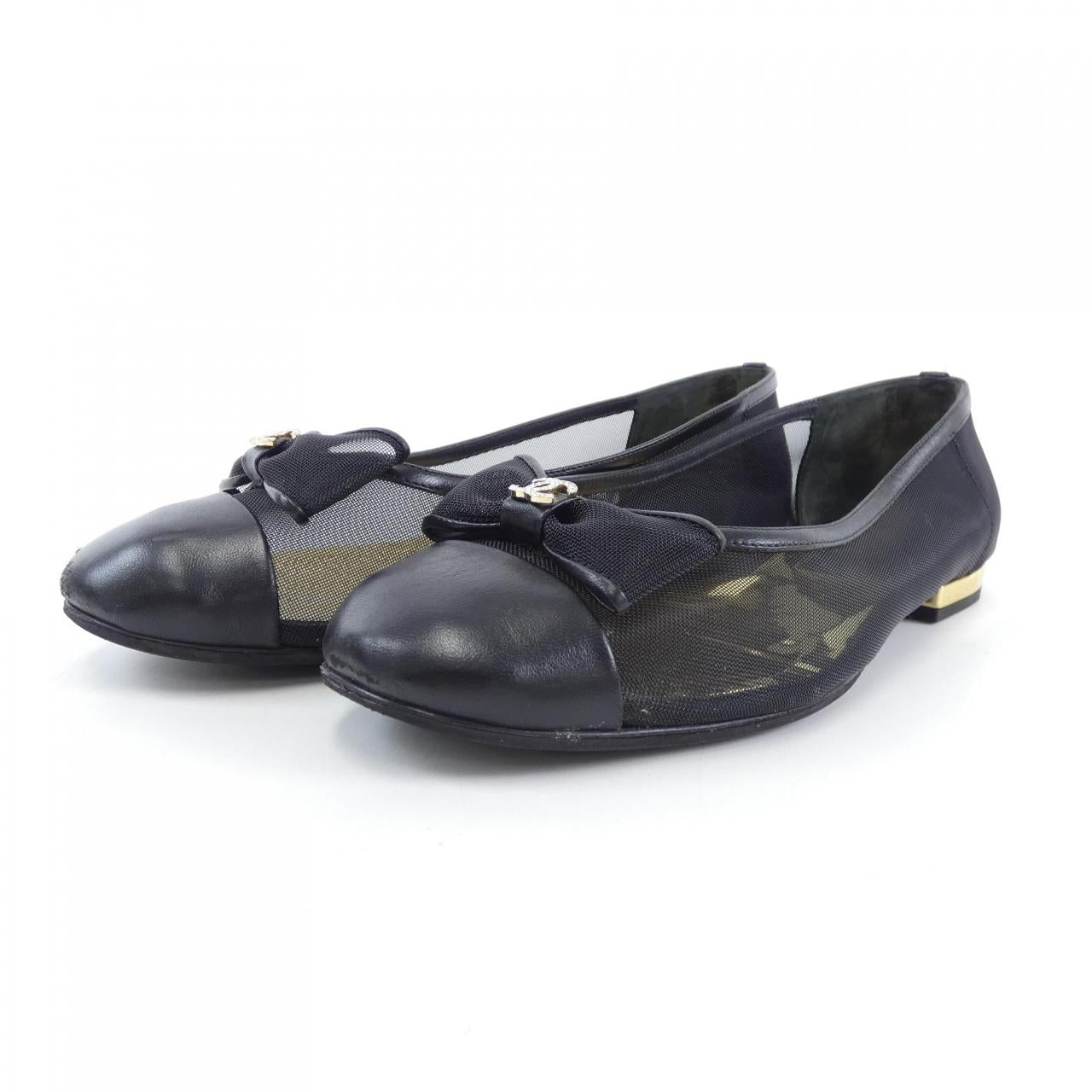 Chanel G39573Y56362 Mesh Lambskin Flat Shoes