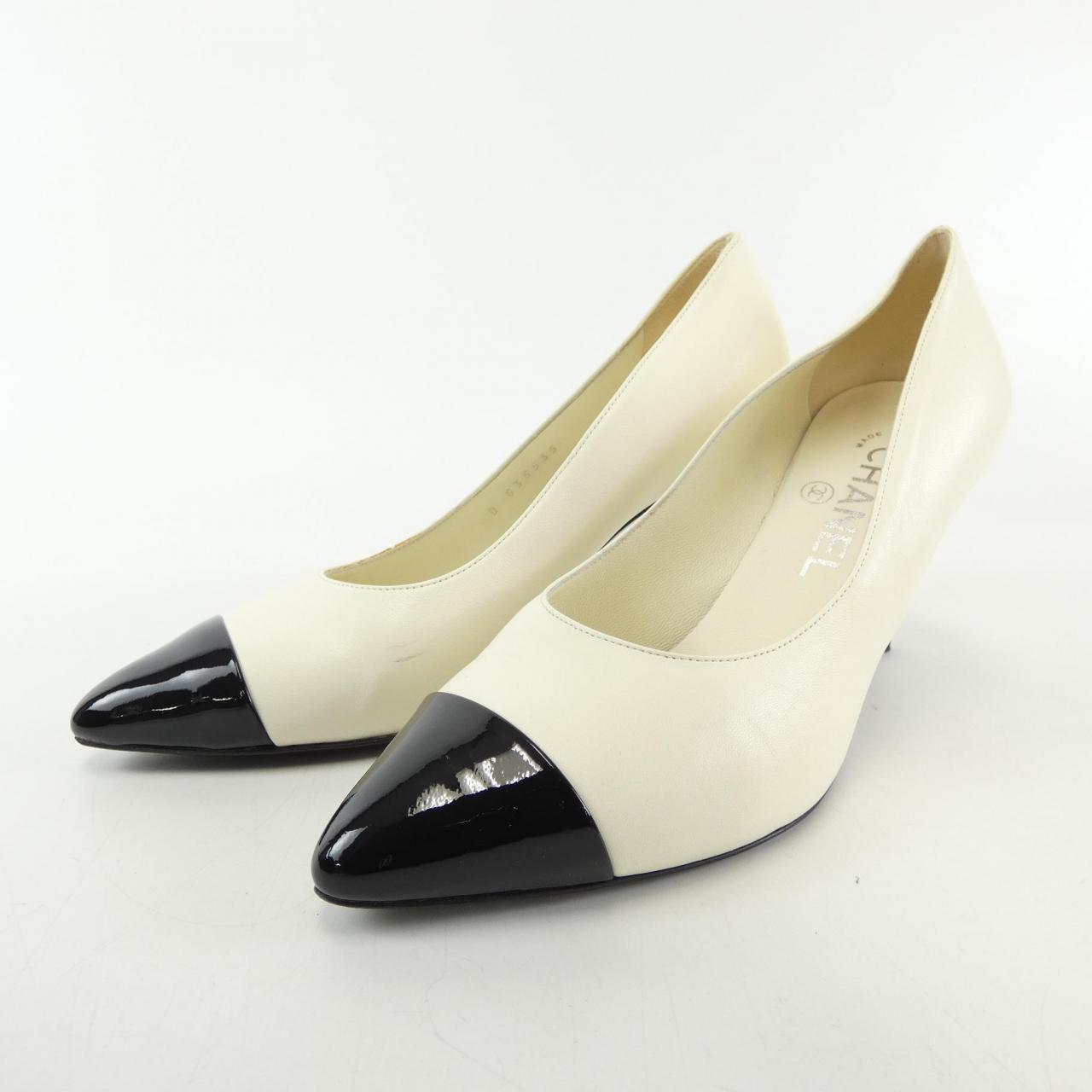 Chanel G35535Y51051 Lambskin Patent/Calfskin Pumps