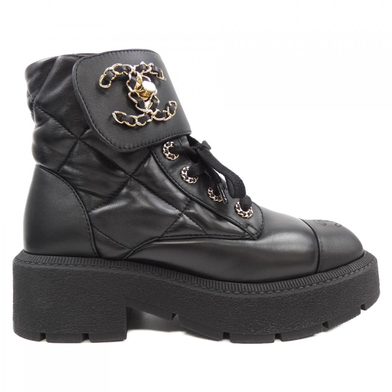 Chanel G45923B17962 Lambskin Calfskin Boots