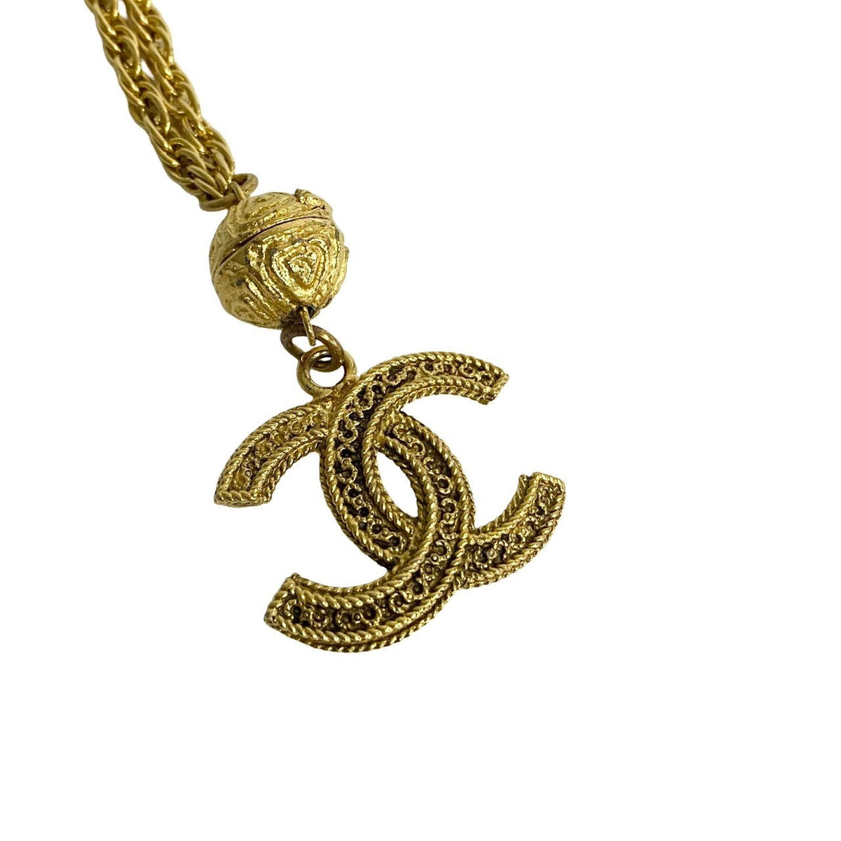 CHANEL Necklace Gold Plated gold