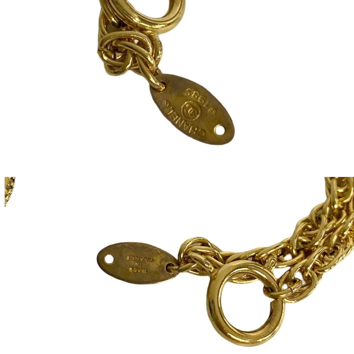 CHANEL Necklace Gold Plated gold