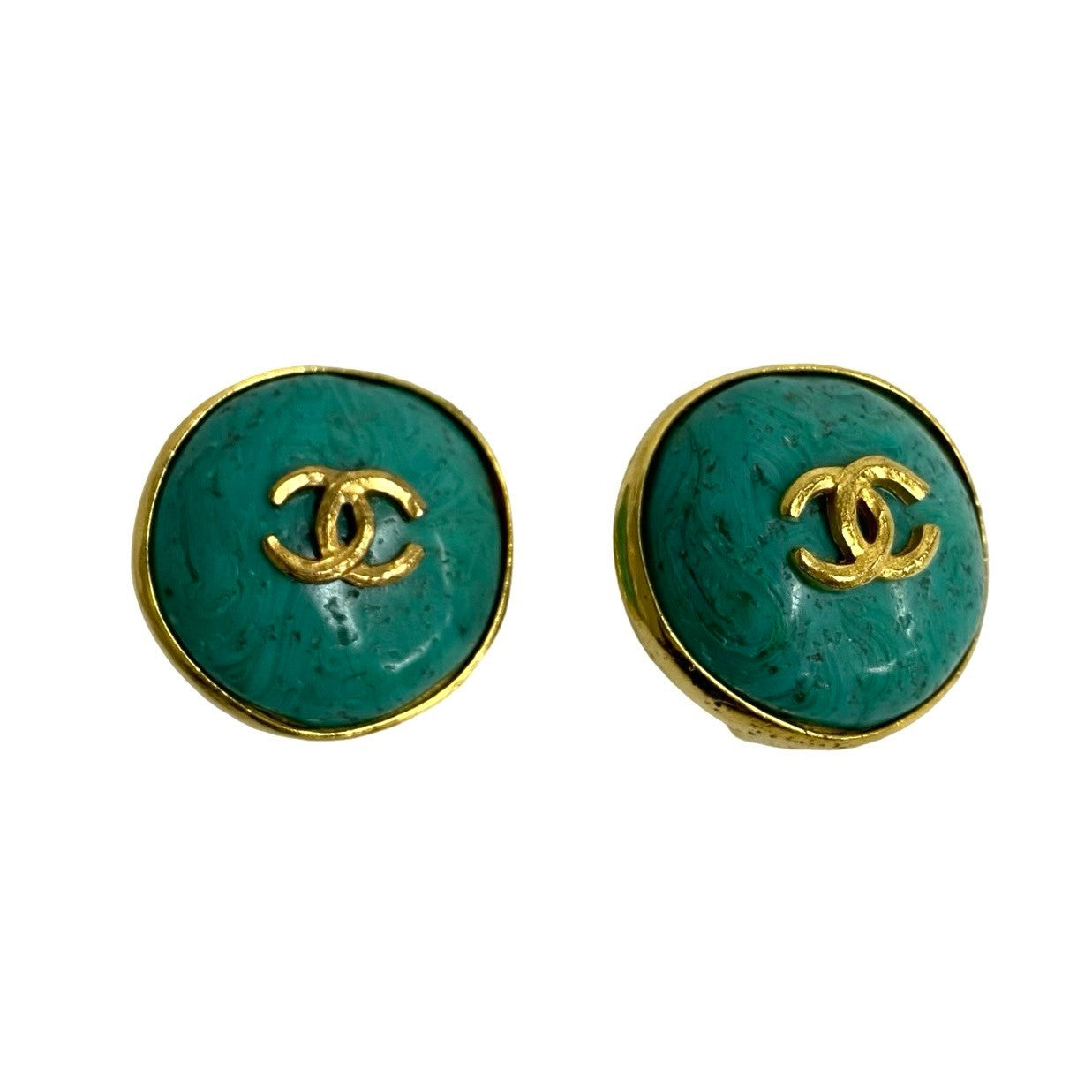 CHANEL Earring Turquoise blue