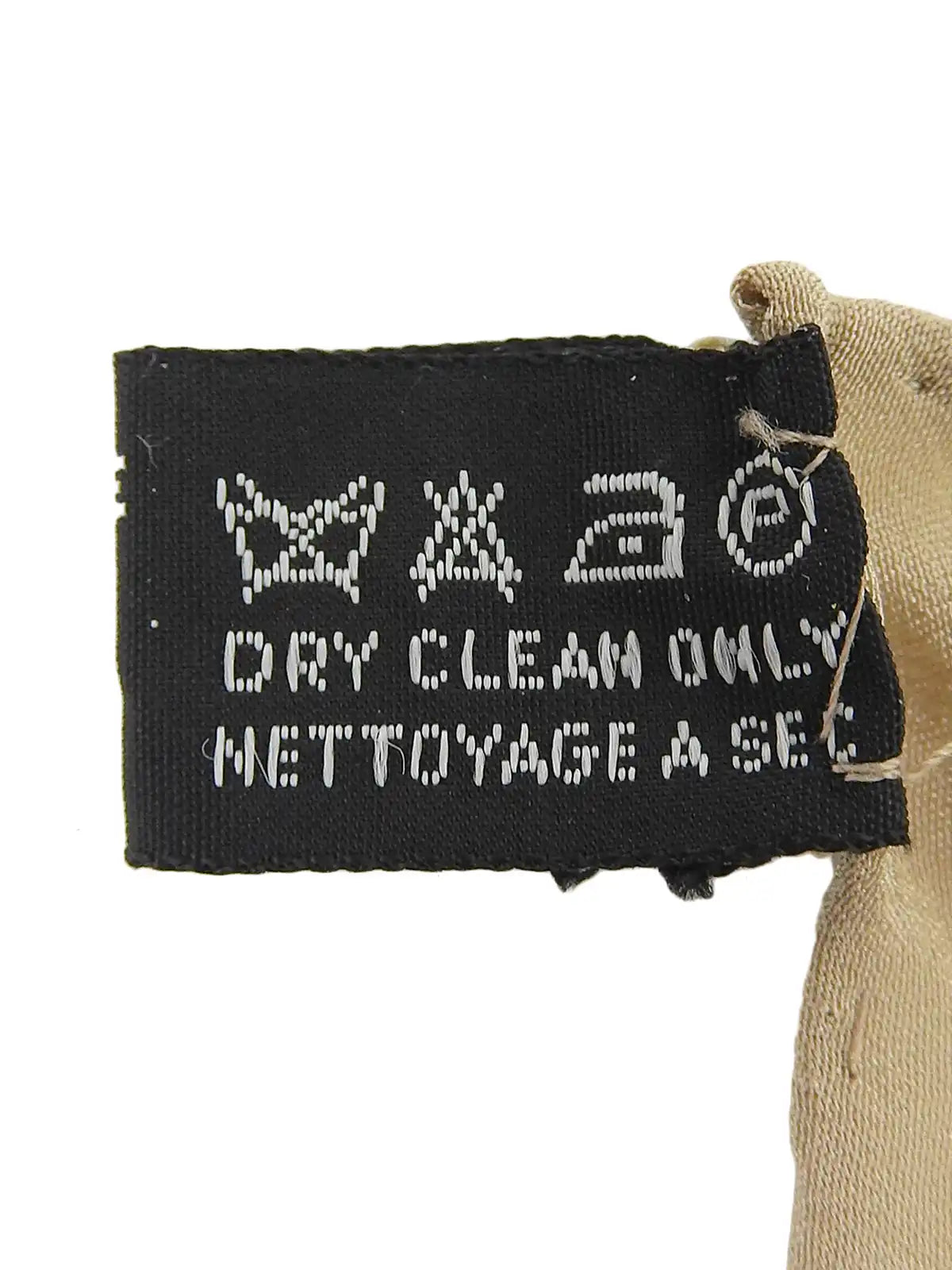 CHANEL Plaid Pattern Scarf Beige