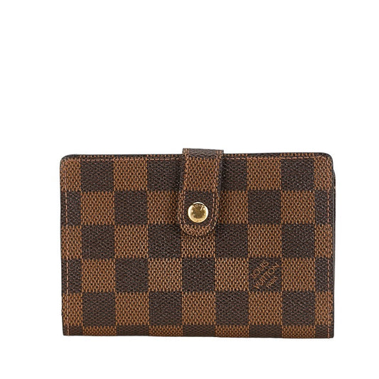 Louis Vuitton Portemone Vienna Double Fold Wallet N61664 Brown PVC Leather  Louis Vuitton