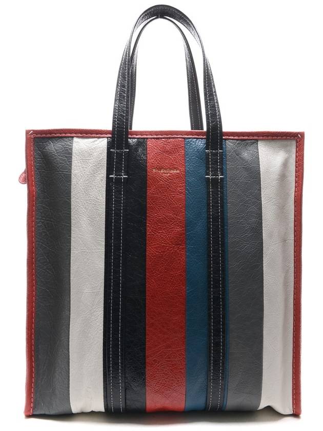 Luxury Balenciaga  Bazar Striped Medium Tote Bag