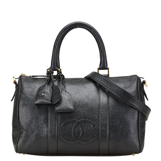 Chanel Coco Mark Caviar 2way Boston Bag