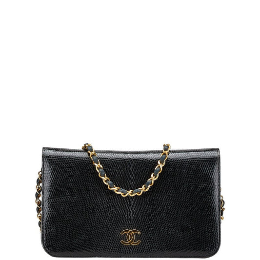 Chanel Coco Mark Lizard Chain Shoulder Bag